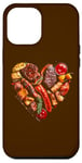 Coque pour iPhone 12 Pro Max Valentine BBQ Grill Viande Cœur Dad & Chef Food Graphic