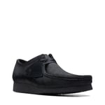 Clarks Wallabee 26174031 Mens Black Leather Oxfords & Lace Ups Casual Shoes