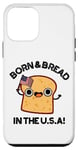 Coque pour iPhone 12 mini Jeu de mots « Born And Bread in the USA »