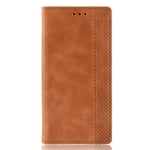 VGANA Wallet Case for Nokia C2, Retro Embossed Premium Leather Filp Cover. Brown
