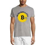 Homme Tee-Shirt - Do You Want A Little Bit - Bitcoin Funny Traders Quote - Crypto Mining - T-Shirt Graphique Éco-Responsable Vintage Cadeau Nouveauté