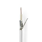 Nedis Coax Kabel På Rulle | RG59 | 75 Ohm | Dobbelt afskærmet | ECA | 25.0 m | Coax | PVC | Hvid | Gaveæske