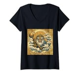 Womens Sun Wukong Monkey King Chinese Mythology Warrior V-Neck T-Shirt