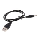 USB to 2.5 mm DC Laddningskabel, 65cm - Svart Svart