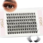 Cils en grappe naturels et duveteux 12mm Cils en Grappe Set d'extension de Cils Individuels DIY naturels Wispy Cluster Lashes (EME133 12mm)