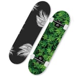 HUADUO Pro Skateboard Complet Planche à roulettes, 7 coucheslevel Maple Double Kick Concave Standard et Tricks Skateboards pour Enfants et Adolescents