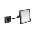 HGXC Wall Mount Makeup Mirror, 3X Magnification,360 Degree Swivel Rotation, Extendable Arm, Rechargeable Plug and Cordless