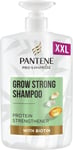 Pantene Grow Strong Shampoo with Biotin and Bamboo, 1L. Helps Promote Hair Growt