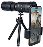 PJPPJH 1 Ensemble de télescope Haute Puissance Portable extérieur HD, télescope monoculaire Super téléobjectif 10-300X40mm avec trépied et Clip pour la Plupart des Smartphones