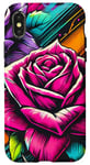 iPhone X/XS Floral Rose Botanical Art, Vibrant Street Style, Love Roses Case