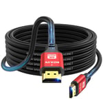 4K Hdmi Cable 5M, High Speed Hdmi 2.0 Cord 4K@60Hz 18Gbps, Ultra Hd,Ethernet Audio Return,Video 4K,1080P,3D,Arc, Hdr Compatible With Xbox,Ps5/Ps4,Hdtv,Laptop Ect(Red)