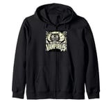 Funny Vampire Cat, Halloween, Love Cats with Attitude Zip Hoodie