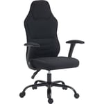 Fauteuil gamer ergonomique - chaise de bureau gaming - réglable - dossier inclinable - tissu noir