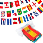 JijAcraft Flags of the World Bunting, 50M/164ft International Flag Bunting, with