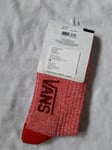 BNWT -  VANS  Ladies Ribbed Sloucher Socks Fleckled Red  Size 4.5 - 7.5