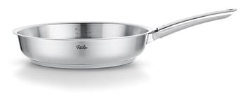 Fissler Collection Pure Poêle En Acier Inoxydable (28 cm), Poêle À Queue Non Revêtue, Graduation Intérieure, Compatible Induction