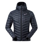 Berghaus Men's Tephra Stretch Reflect Hooded Insulated Down Jacket, Extra Warmth, Durable Design, Carbon, L