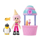 Adopt Me!: Elsa and King Penguin Friends Pack, Series 1 - Ice Cream Parlour - Top Online Game - Fun Collectible Toys for Kids Featuring Your favourite Pets