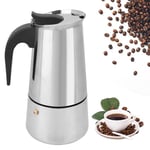 ONEVER Stovetop Espresso Maker, Italian Coffee Maker Moka Pot, Stovetop Moka Pot, Coffee Maker, Stainless Steel Coffee Percolator for Camping, Caravan, Brewing Rich Coffee Moka Pot (6 Cups/300ml)