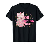 Preppy Pink Christmas Oh Christmas Tree Cakes Debbie Outfits T-Shirt