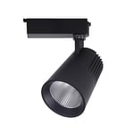 Zarivy Spot rail Telma noir 30 W, 4000 K, 2700 lm. Avec un angle d'ouverture de 36° et une rotation de 330°, ce spot est idéal pour éclairer n'importe quel espace avec style. Dimensions : 19 x 9 cm.