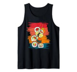 Sushi Vintage Retro Sushi Rolls Japanese Food Lover Foodie Tank Top