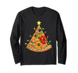 Funny Pizza on Earth Christmas Tree Merry Crust-mas Pizzamas Long Sleeve T-Shirt