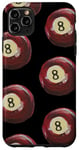 Coque pour iPhone 11 Pro Max Aquarelle Esthétique Boule de billard Rouge 8