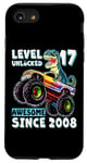 iPhone SE (2020) / 7 / 8 Level 17 Unlocked T Rex Monster Truck Dinosaur 17th Birthday Case