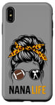 iPhone XS Max Nana Life Messy Bun Hair Funny Football Cheer Nana Granny Case