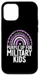 Coque pour iPhone 12/12 Pro Purple Up pour enfants militaires Army Purple Military Child