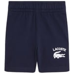 Short enfant Lacoste  SHORT ENFANT  BLEU MARINE AVEC LOGO BRODÉ