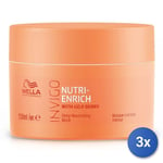 3x Wella Professionals Invigo Éclat Masque Pour Cheveux Normali-Fini 30Ml