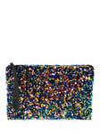 Part Two Denia Sequin Pouch Clutch Bag, Multi