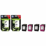 2x Genuine HP 302 Black & Colour Ink Cartridges For OfficeJet 3833 Printer