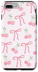 Coque pour iPhone 7 Plus/8 Plus Coquette rose clair cerise mignonne douce fille esthétique