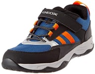 Geox Garçon J Calco Boy A Sneakers , Dk Blue Orange,27 EU