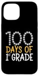 iPhone 15 100 days of first grade Soccer Sport 100th day of school Case