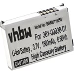 vhbw 1x Batterie compatible avec Garmin Aera 550, 510, 560, 500 GPS, appareil de navigation (1880mAh, 3,7V, Li-ion)