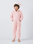 John Lewis Kids' Bunny Onesie, Pink