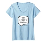 Womens TODAY is The Day of Salvation 2 Cor. 6:2 Evangelism Gospel V-Neck T-Shirt