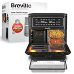 Breville Halo Flexi Air Fryer & Large Mesh Tray, Digital Dual Air Fryer Oven, 11L: Serves 10+, Fry, Bake, Grill, Roast & Reheat, 2400 W, Save £65 a Year on Energy Bills*, Black [VDF138]