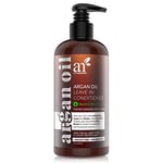 ArtNaturals Argan Oil Leave in Conditioner - (12 Fl Oz / 355ml) - Made with Organic and Natural Ingredients - Detangler Treatment for Curly, Damaged, Dry, Color Treated and Hair Loss