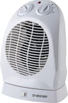 Radiateur Soufflant Fixe 2000W Blanc, Base Oscillante