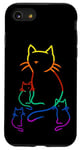 Coque pour iPhone SE (2020) / 7 / 8 Chaton arc-en-ciel famille chat enfant bébé