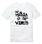 The Media Is The Virus T Shirt White