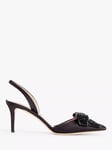 SJP by Sarah Jessica Parker Marya Satin Sparkle Bow Slingback Court Shoes, Black