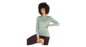 Baselayer femme icebreaker 1 2 zip merino 260 tech vert