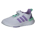 adidas Racer Tr21 C Chaussures de Course, FTWR White Violet Fusion Pulse Mint, 30 EU