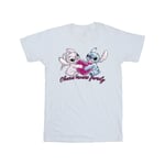 Disney Girls Lilo And Stitch Ohana Heart With Angel Cotton T-Shirt (White) - Size 12-13Y